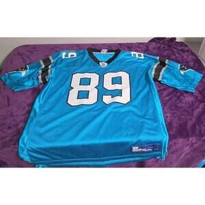 Vintage Reebok NFL Steve Smith Jersey #89 Carolina Panthers Teal Authentic XL